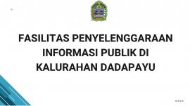Fasilitas untuk Penyelenggaraan Informasi Publik di Kalurahan Dadapayu